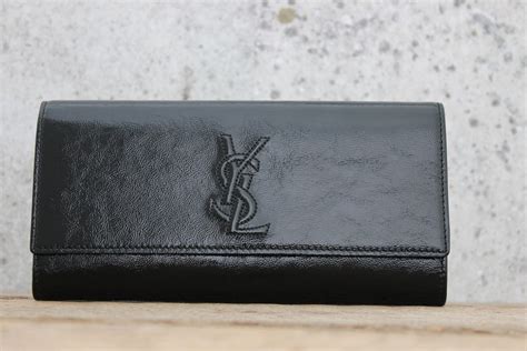 yves saint laurent black patent clutch|ysl clutch bag.